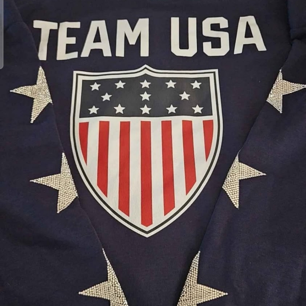 Fanatics Navy Team USA Sweatshirt Woman's Large Winter Olympics